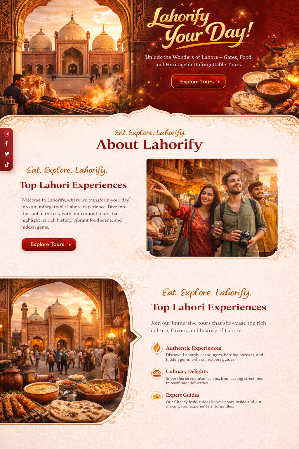 Lahorify experience collage